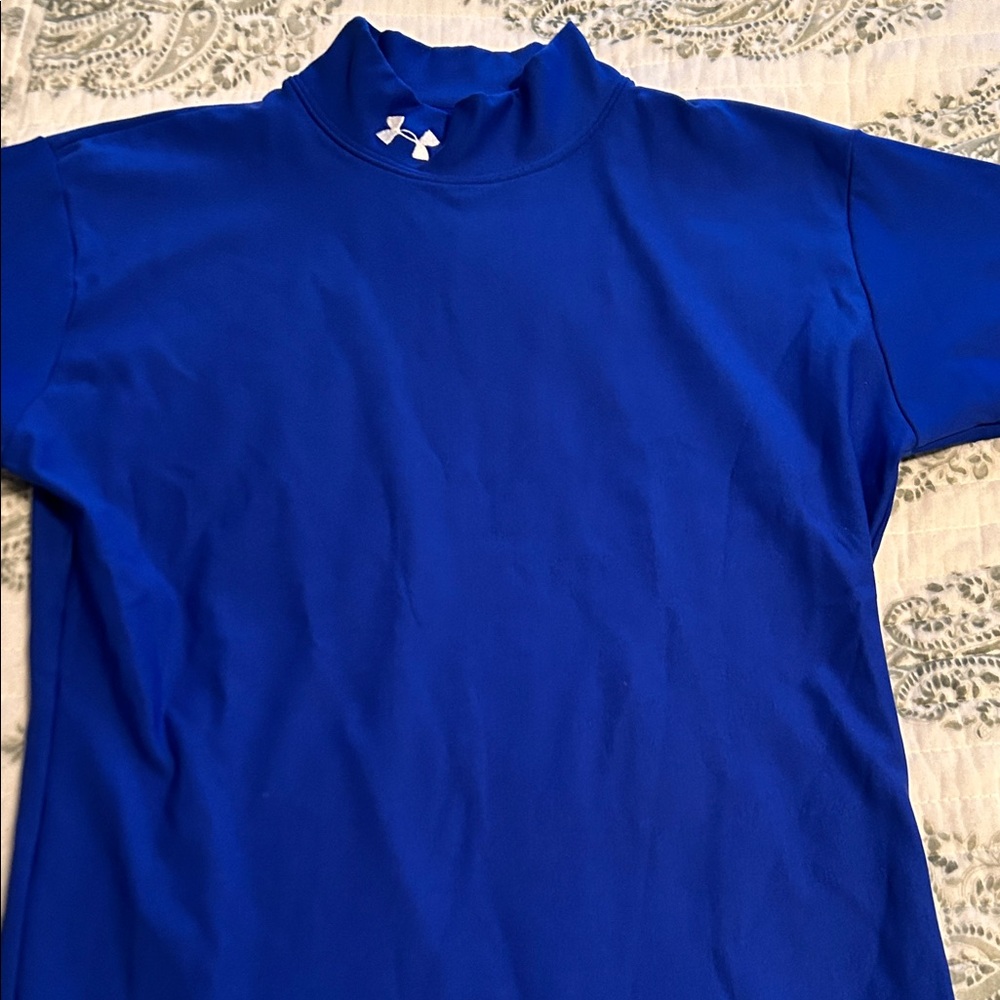 Under Armour Royal Blue Cold Gear Mock Neck Shirt